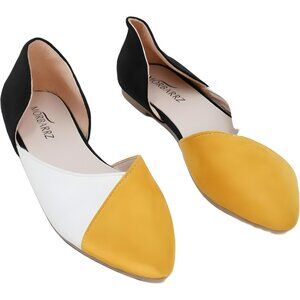 MORBARRZ Multicolor Pointed Toe Slip-On Flats - Women's US 7 M